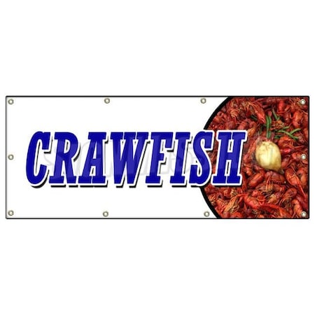 Signmission CRAWFISH BANNER SIGN boil dinner lunch corn cajun new orleans buggers B-96 Crawfish